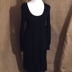 Black knit dress